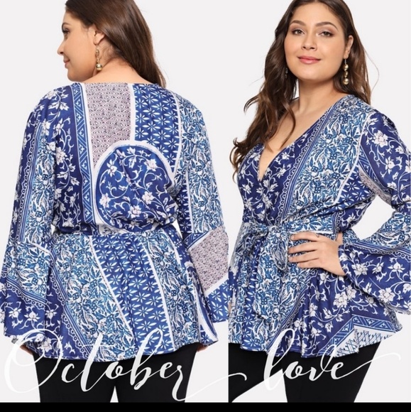 Nwt Plus size Boho Blouse - Picture 2 of 2